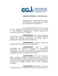 ORDEM DE SERVIÇO Nº 001/2012-CGJ. Dispõe sobre a ...