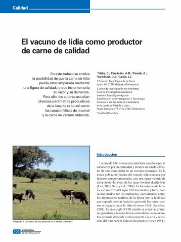 El vacuno de lidia como productor de carne de calidad - Centro ...