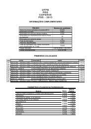 Informações Complementares - Coperve