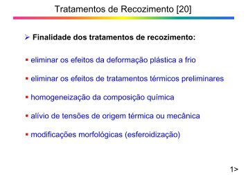 Tratamentos de Recozimento [20] - Unesp