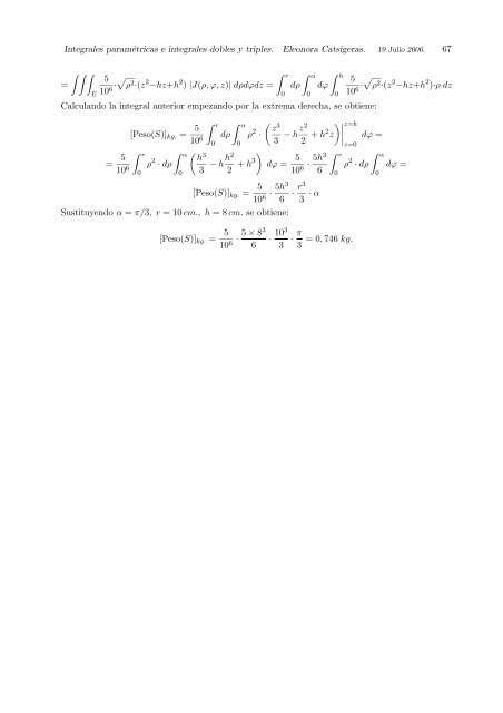 4. Cambio de variables en integrales dobles y triples. - IMERL