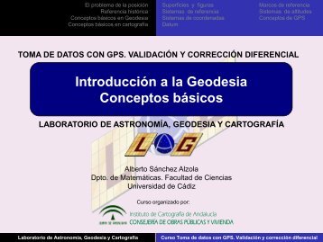 Introducción a la Geodesia. Conceptos básicos. - Laboratorio de