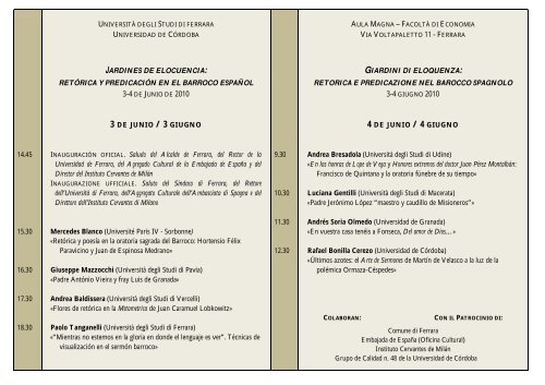 14.45 15.30 16.30 17.30 18.30 jardines de elocuencia ... - AISPI