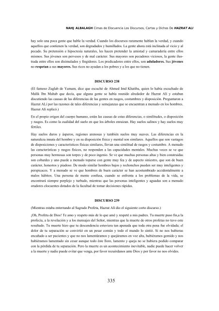 NAHJ ALBALAGH Cimas de Elocuencia Los Discursos, Cartas y ...