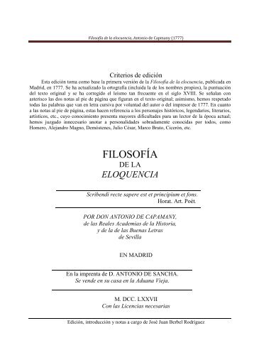 FILOSOFÍA de la Elocuencia - Valdemar.com.mx