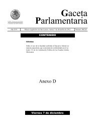 Anexo D - Gaceta Parlamentaria, Cámara de Diputados