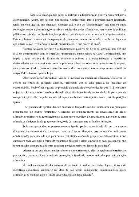 Ações afirmativas dirigidas à proteção da mulher - Seminário ...