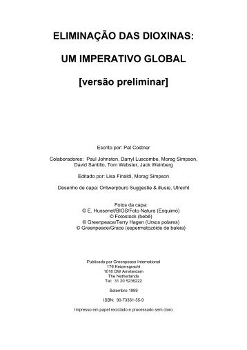 Eliminação das dioxinas: um imperativo global