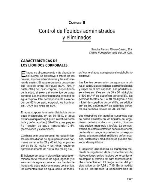 Control de Líquidos Administrados y Eliminados - Enfermería ...