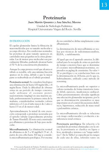 13. Proteinuria - Asociación Española de Pediatría