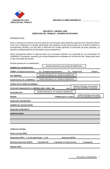 encuesta nacional de la coyuntura laboral - Dirección del Trabajo