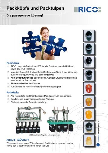 Flyer "Packköpfe und Packtulpen" downloaden - RICO GmbH