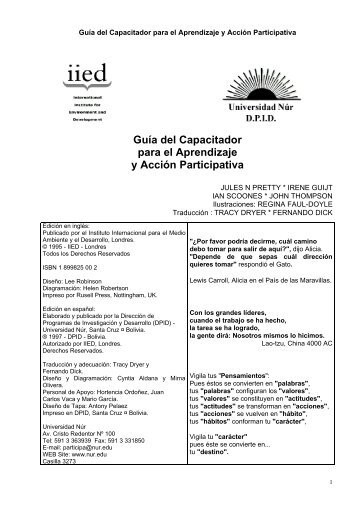 Guía del Capacitador para el Aprendizaje y Acción Participativa