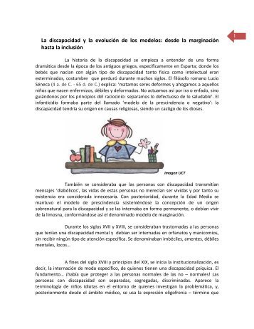 La discapacidad y la evolución de los modelos - Educativo.utalca.cl
