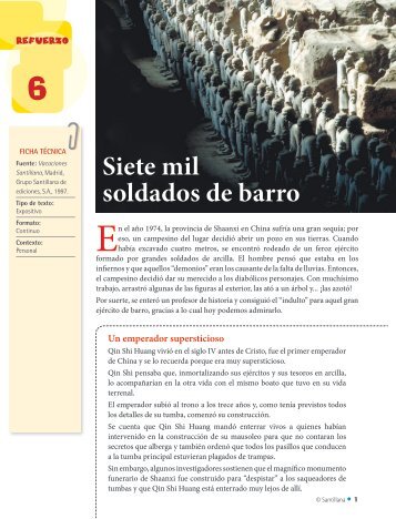 Siete mil soldados de barro - Clic Santillana