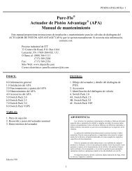 Pure-Flo Actuador de Pistón Advantage (APA) Manual de ...