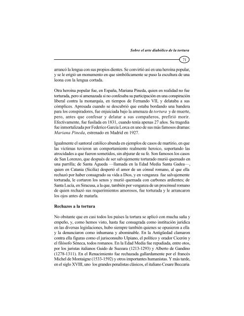 sobre el arte diabólico de la tortura regarding the diabolical art of ...