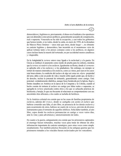 sobre el arte diabólico de la tortura regarding the diabolical art of ...