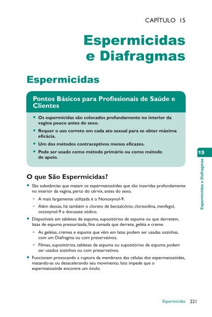 Espermicidas e Diafragmas - Portal Saúde Direta