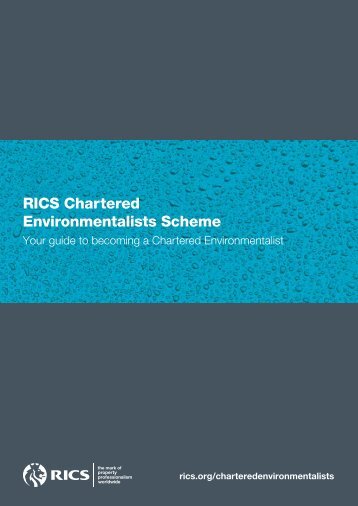 Chartered Environmentalists Scheme brochure - RICS