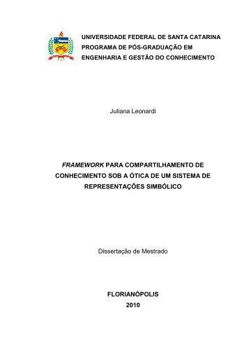 Juliana Leonardi - Banco de Teses e Dissertações do EGC - UFSC