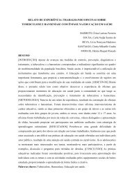 relato de experiência: trabalhando oficinas sobre tuberculose e ...