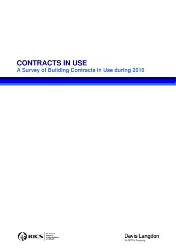 Contracts in Use Survey 2010 - RICS
