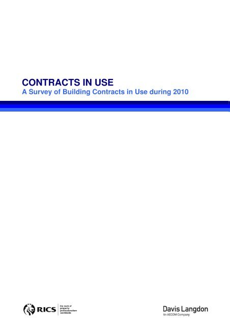Contracts in Use Survey 2010 - RICS