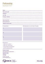 Fellowship application form - RICS