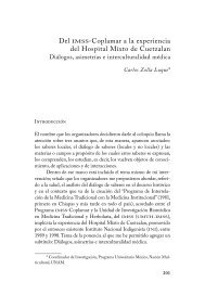 Del IMSS-Coplamar a la experiencia del Hospital Mixto de Cuetzalan
