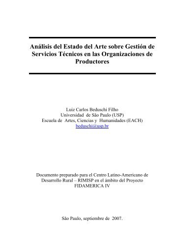 Análisis del Estado del Arte sobre Gestión de ... - EACH - USP