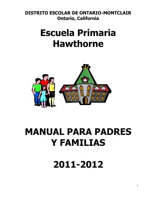 Escuela Primaria Hawthorne MANUAL PARA PADRES Y FAMILIAS ...