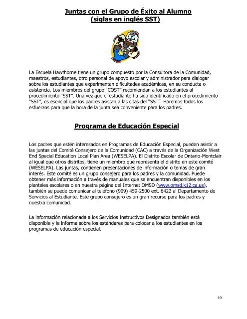 Escuela Primaria Hawthorne MANUAL PARA PADRES Y FAMILIAS ...