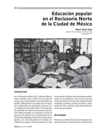 Educación popular en el Reclusorio Norte de la Ciudad de México