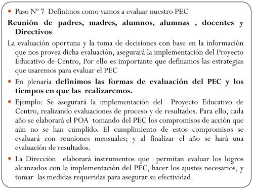 PROYECTO EDUCATIVO DE CENTRO (PEC)