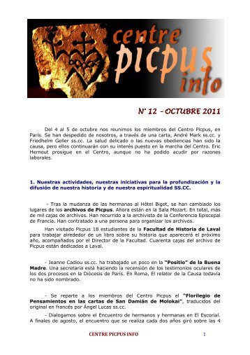 INFO PICPUS 12 ESPANOL.pdf - Congregación de los Sagrados ...