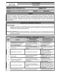 PLANO DE ENSINO CURSO DIREITO Disciplina DIREITO ... - Ftc