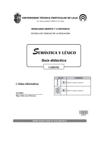 SEMANTICA Y LEXICO - Universidad Técnica Particular de Loja