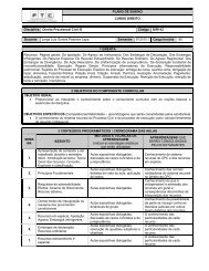 PLANO DE ENSINO CURSO DIREITO Disciplina Direito ... - Ftc