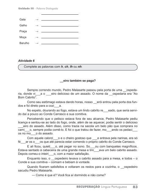 Unidade III - Palavra Dialogada - Professor - Secretaria Municipal ...