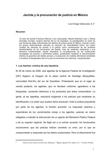 Jacinta y la procuración de justicia en México Luis Arriaga ...