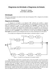 Diagramas de Atividade e Diagramas de Estado - DCA - Unicamp