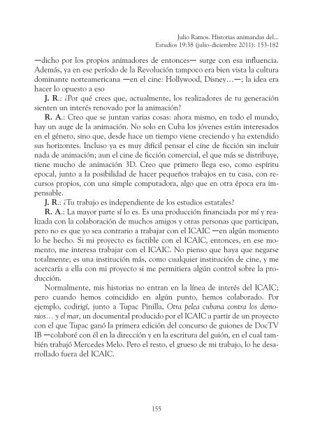 Historias animadas del cine cubano: Entrevista a Raydel Araoz