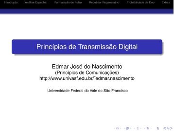 Princípios de Transmissão Digital - Univasf
