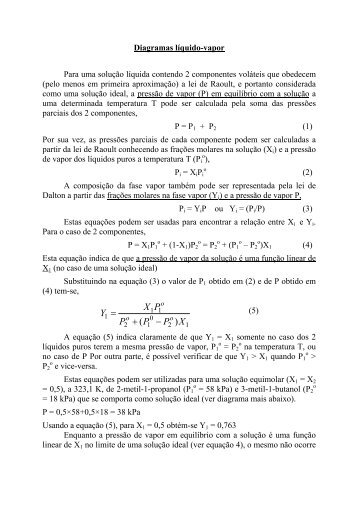 Breve introdução a diagramas líquido-vapor - USP