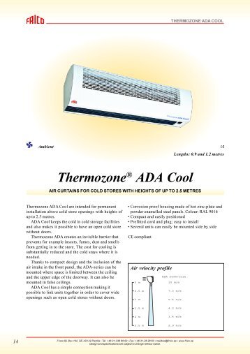 Thermozone® ADA Cool - Ekosal