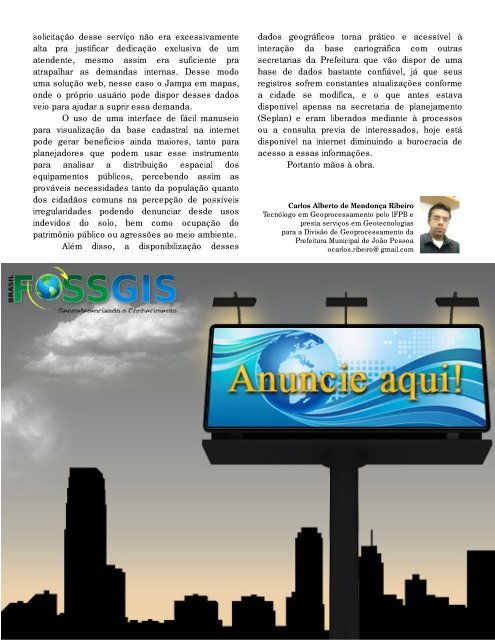 Edição 03 – Setembro de 2011 - Revista FOSSGIS Brasil