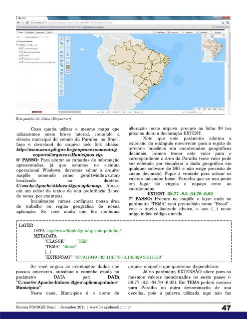 Edição 03 – Setembro de 2011 - Revista FOSSGIS Brasil