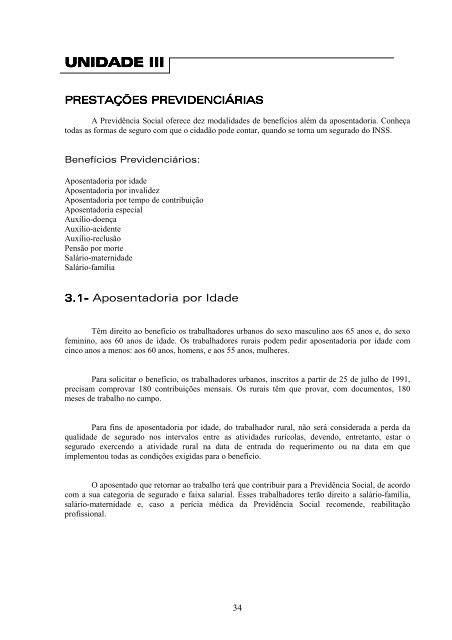 Direito previdenciário ead diagramado - Universidade Castelo Branco