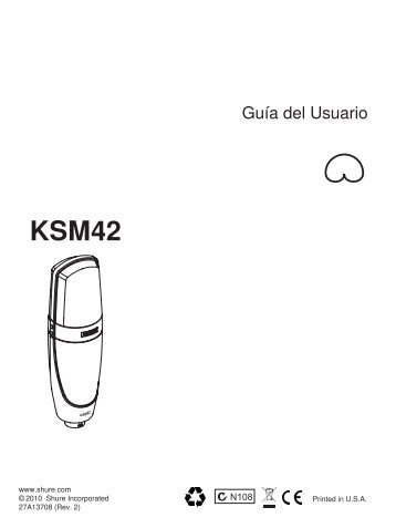 Shure KSM42 User Guide